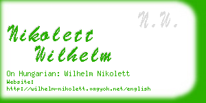 nikolett wilhelm business card